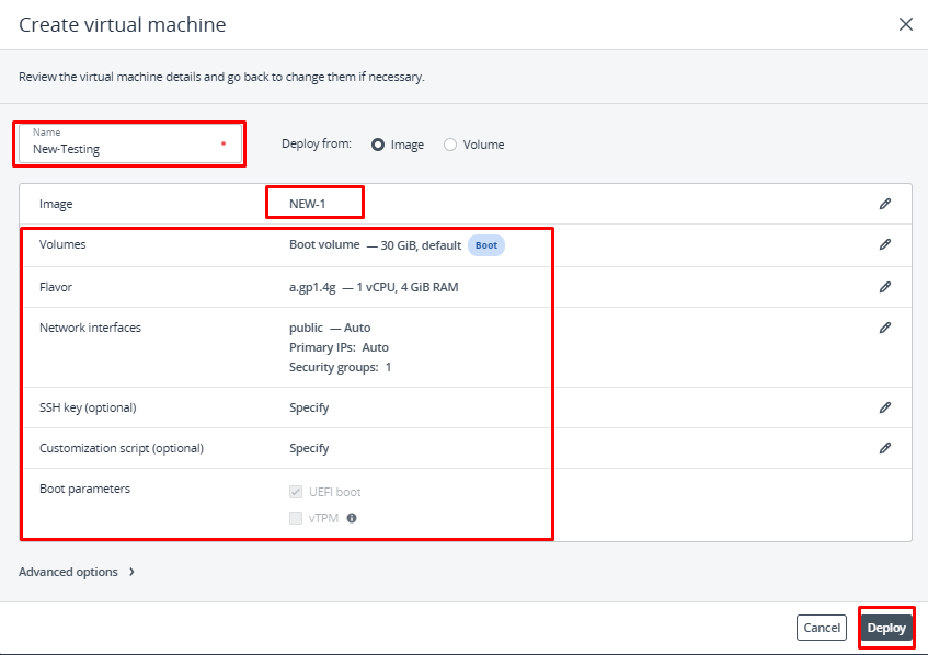 Provision a New Virtual Machine
