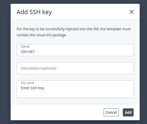Add an SSH Public Key