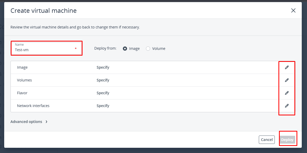 Configure the Virtual Machine