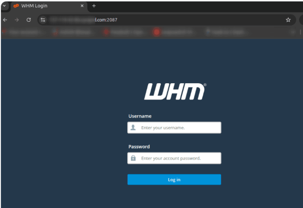 Access WHM