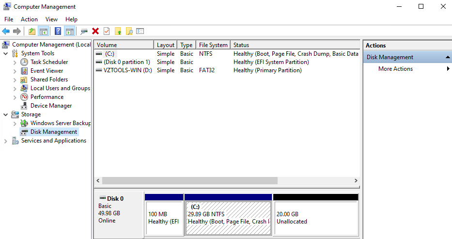 Windows Disk Management